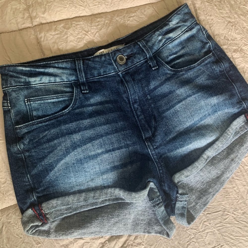 Guess Dark Wash Jean Shorts